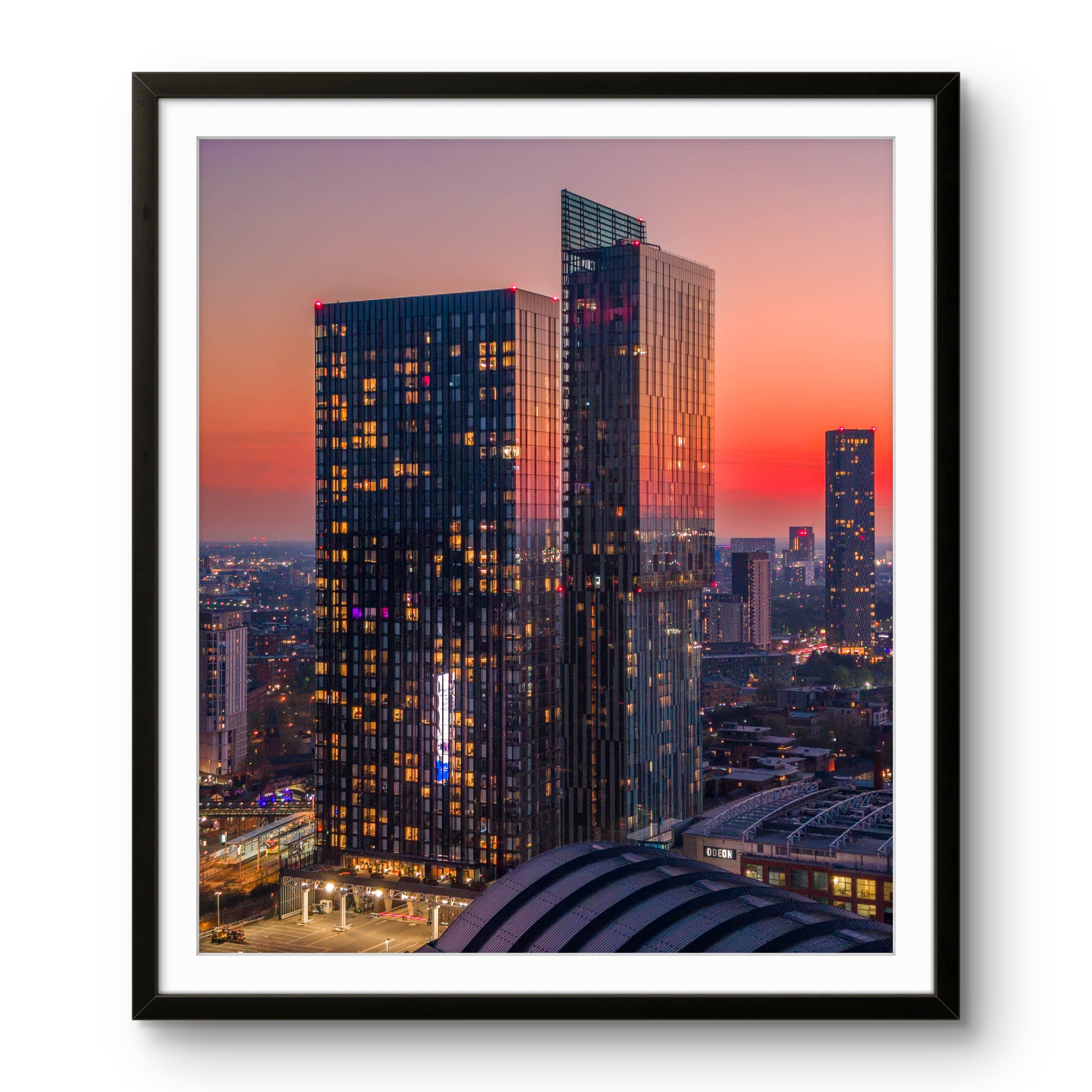 Beetham Tower at sunset