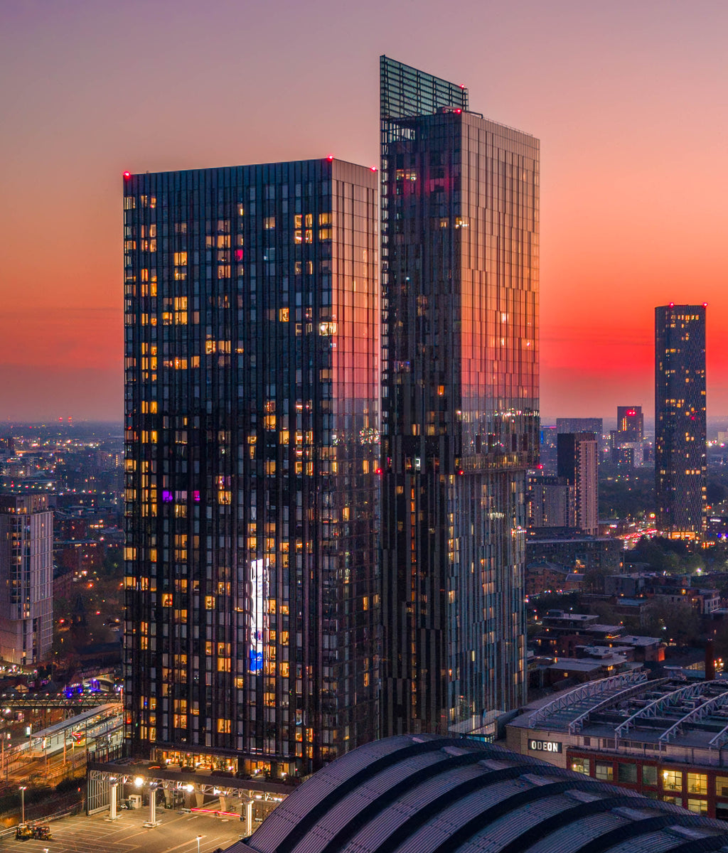 Beetham Tower at sunset
