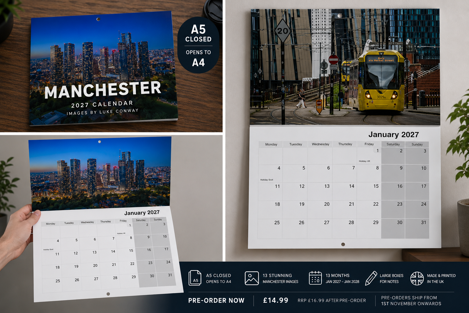 Manchester 2027 Calendar